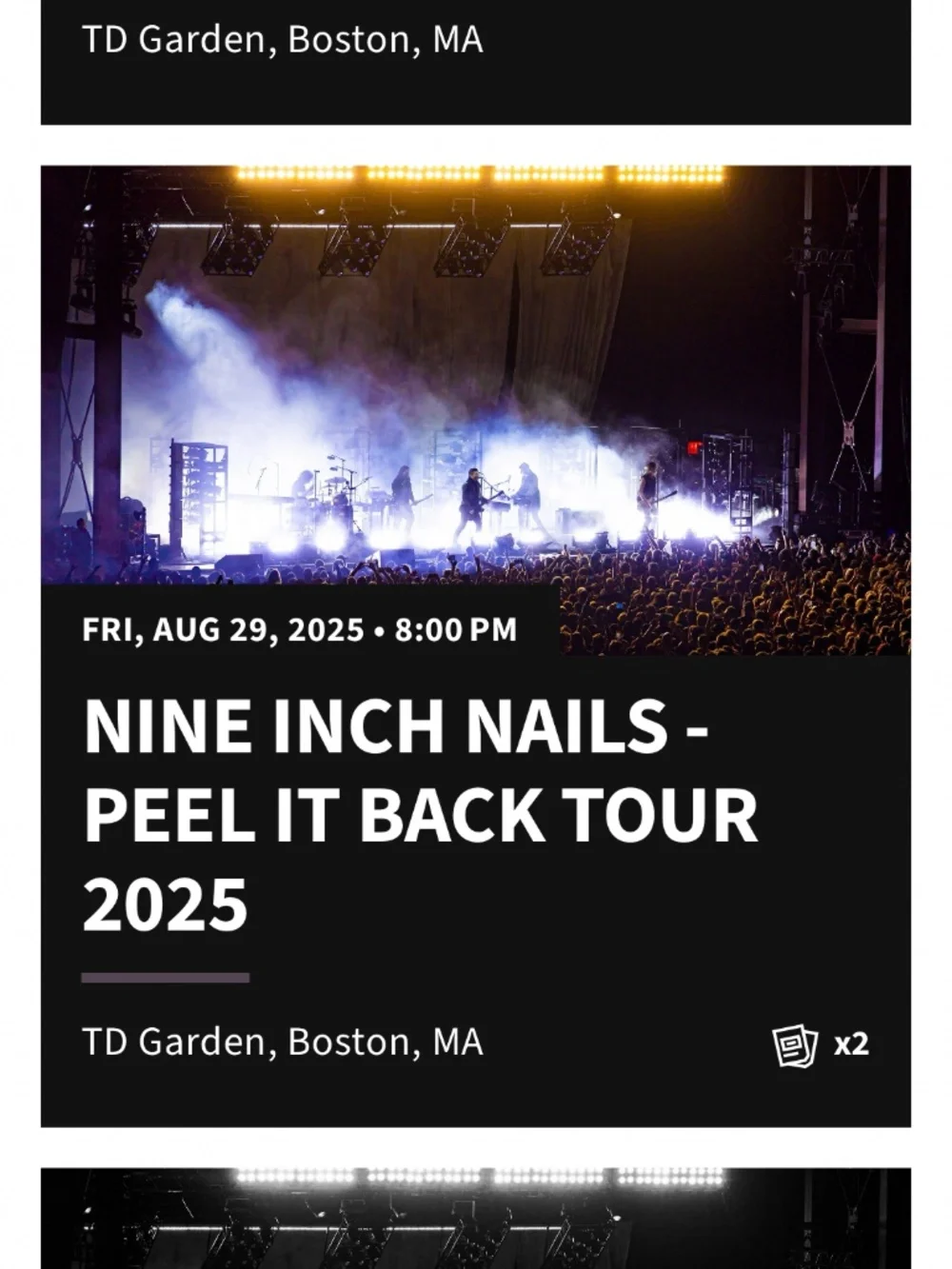 Nine Inch Nails NIN 2025 concert merch! air tag, key chain.